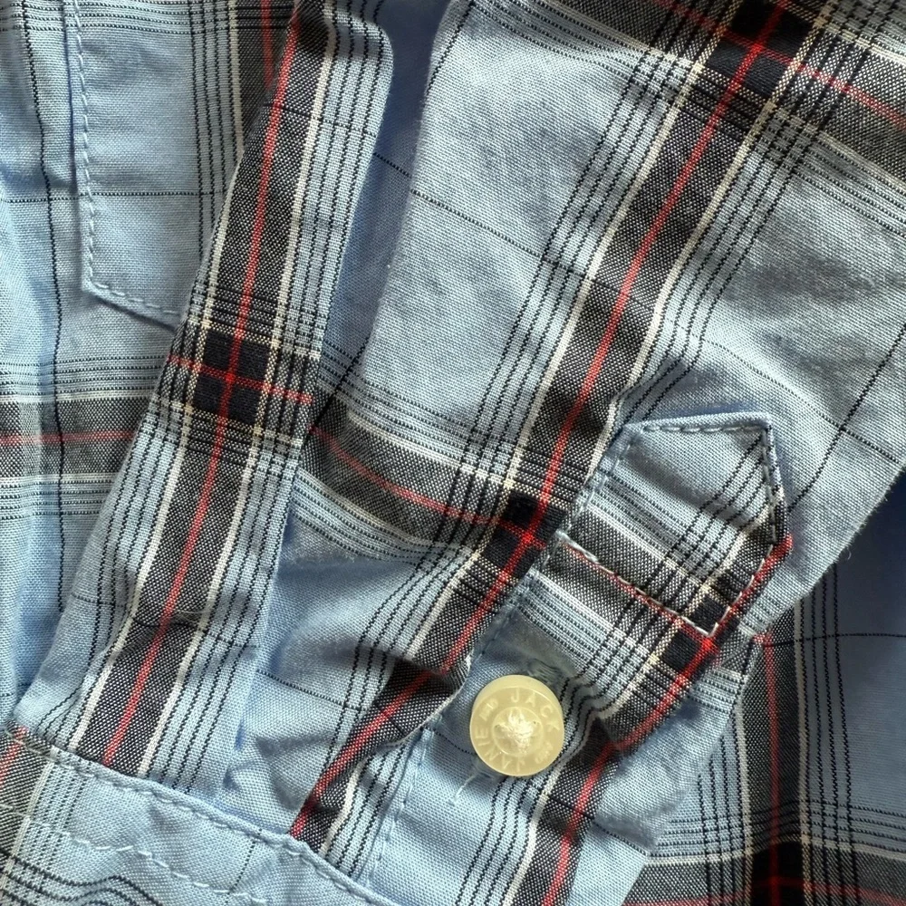 Janie and Jack‎ toddler boy dress shirt Blue Plaid Button-Up baby boy